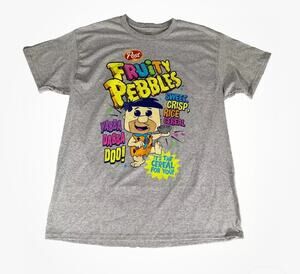 NWT Small Funko Pop Tee Fruity Pebbles Flintstones Gamestop Ad Icons T Shirt